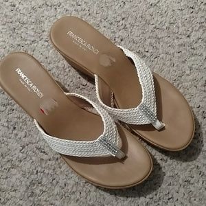 White flip flops
